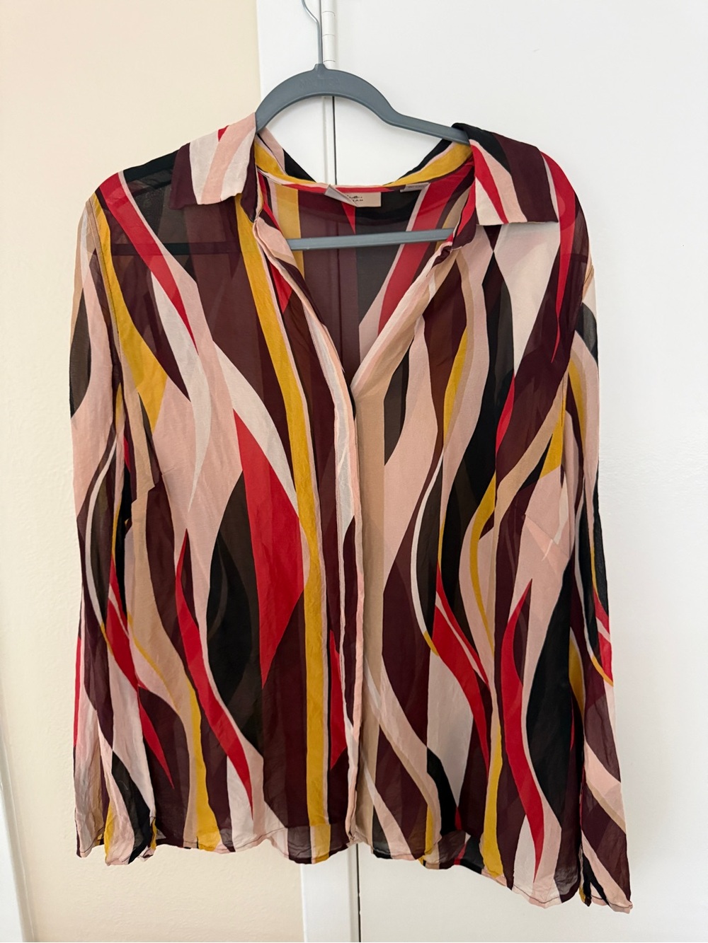 Silk Blouse Striped Design